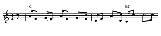 Miss Drummond of Megginch - staff notation