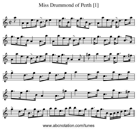 Miss Drummond of Perth [1] - staff notation