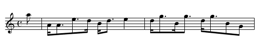 Miss Drummond of Perth's Strathspey [1] - staff notation