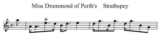 Miss Drummond of Perth's    Strathspey - staff notation