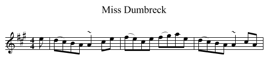 Miss Dumbreck - staff notation