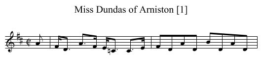 Miss Dundas of Arniston [1] - staff notation