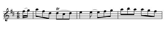 Miss Dundas's Gigg - staff notation