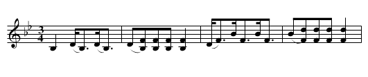 Miss Dundass Minuet - staff notation