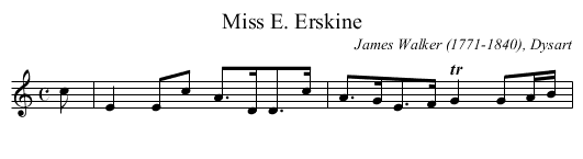 Miss E. Erskine - staff notation