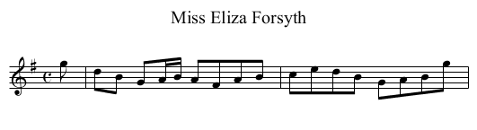 Miss Eliza Forsyth - staff notation