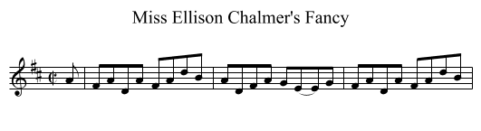 Miss Ellison Chalmer's Fancy - staff notation