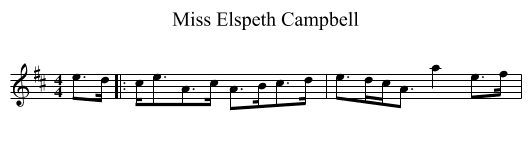 Miss Elspeth Campbell - staff notation