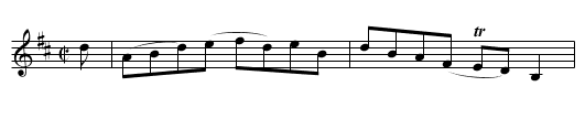 Miss Erskine of Barjarg's Reel - staff notation