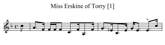 Miss Erskine of Torry [1] - staff notation