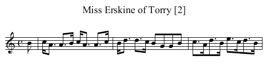 Miss Erskine of Torry [2] - staff notation