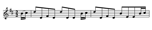 Miss Farquharson's Reel - staff notation