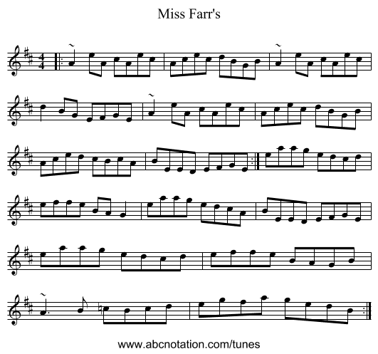 Miss Farr's - staff notation
