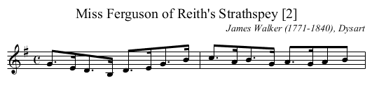 Miss Ferguson of Reith's Strathspey [2] - staff notation