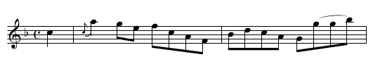 Miss Ferguson’s Reel - staff notation