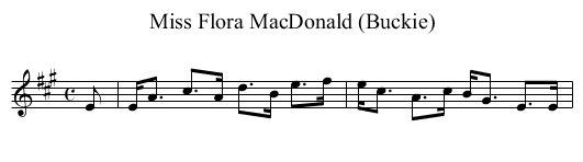 Miss Flora MacDonald (Buckie) - staff notation