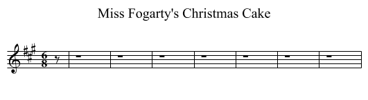 Miss Fogarty's Christmas Cake - staff notation
