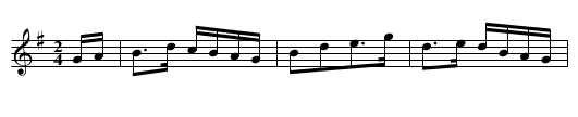 Miss Forbes' Farewell - staff notation