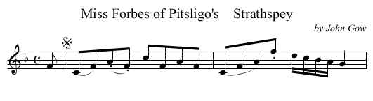 Miss Forbes of Pitsligo's    Strathspey - staff notation