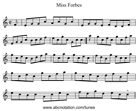 Miss Forbes - staff notation