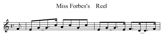 Miss Forbes's    Reel - staff notation