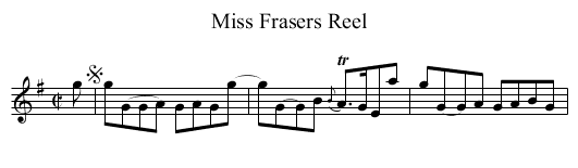 Miss Frasers Reel - staff notation