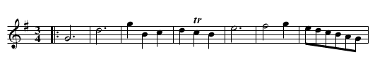 Miss Fredericks Minuet - staff notation