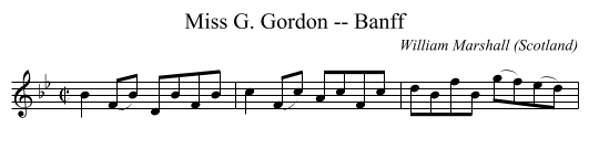 Miss G. Gordon -- Banff - staff notation