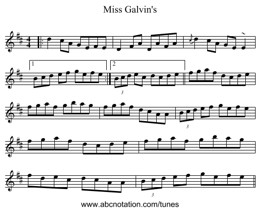 Miss Galvin's - staff notation