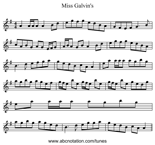 Miss Galvin's - staff notation