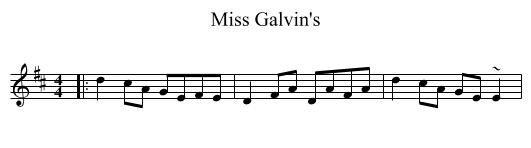 Miss Galvin's - staff notation