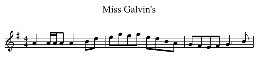 Miss Galvin's - staff notation