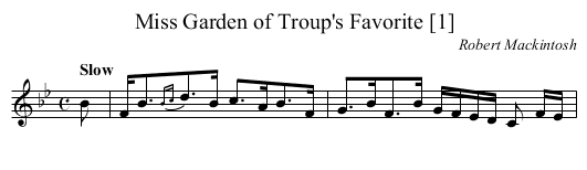 Miss Garden of Troup's Favorite [1] - staff notation