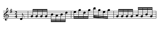 Miss Gay's Reel - staff notation