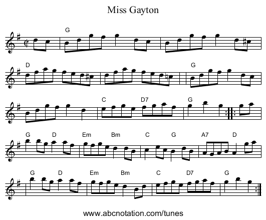 Miss Gayton - staff notation