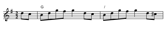 Miss Gayton's Hornpipe - staff notation