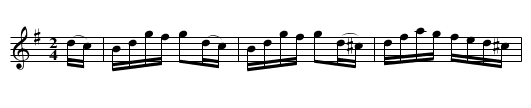 MISS GAYTON'S HORNPIPE - staff notation