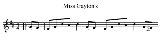 Miss Gayton's - staff notation