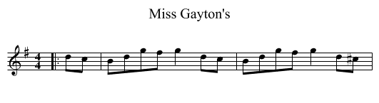 Miss Gayton's - staff notation