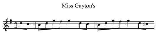 Miss Gayton's - staff notation