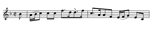 Miss General Brownrigg’s Reel - staff notation