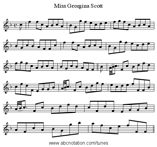 Miss Georgina Scott - staff notation