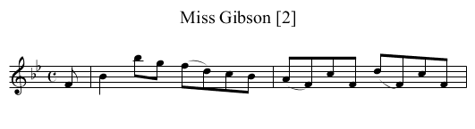 Miss Gibson [2] - staff notation
