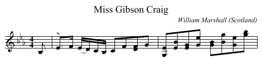 Miss Gibson Craig - staff notation