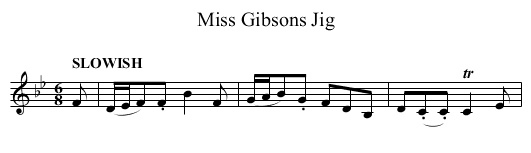 Miss Gibsons Jig - staff notation