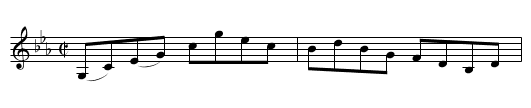 Miss Gordon of Gight - staff notation