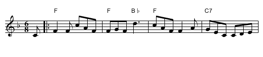 Miss Gordon of Park - staff notation
