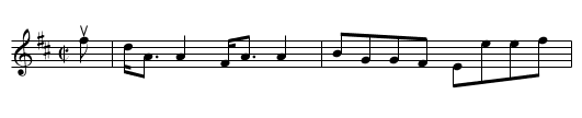 MISS GORDON'S REEL - staff notation