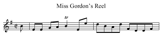 Miss Gordon’s Reel - staff notation