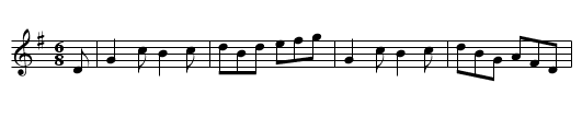 Miss Grace Hayes’ Delight - staff notation